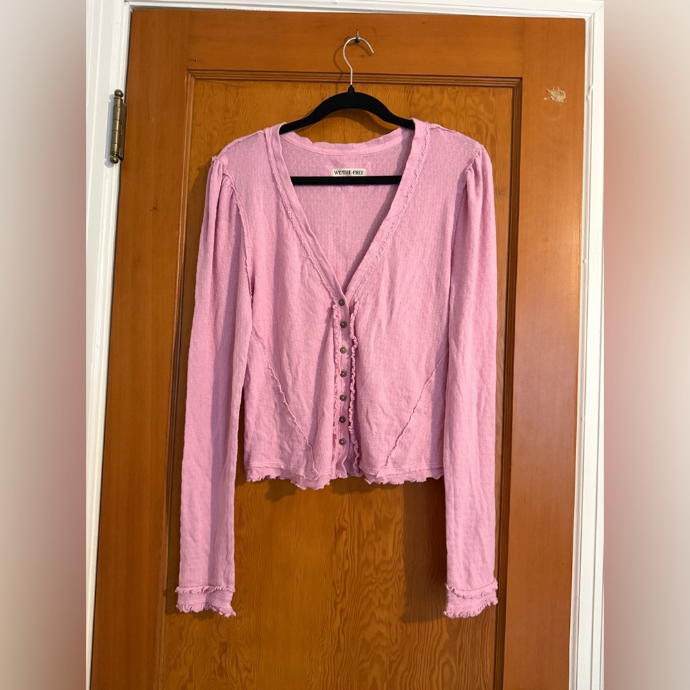 We The Free Pink Cardigan Sweater - Picture 3 of 5